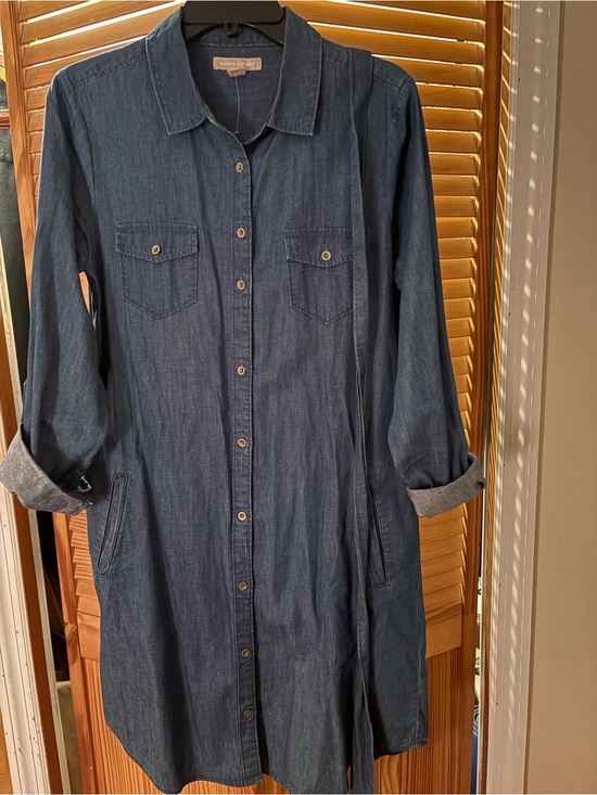 Banana Republic Dresses & Skirts - Denim Button-Front Shirt Dress in Dark Blue